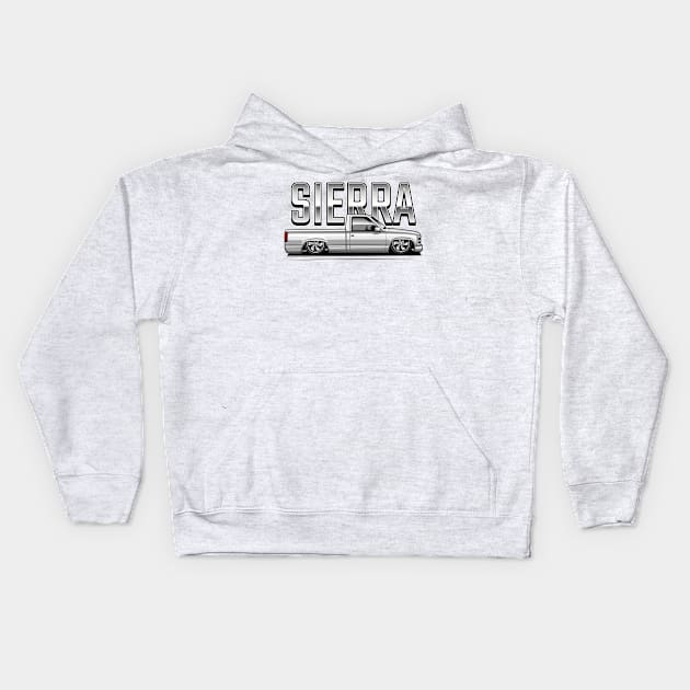 The Sierra Pickup Truck (Summit White) Kids Hoodie by Jiooji Project